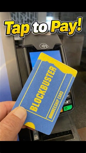 Tap to Pay with my GIANT Blockbuster card! #tap #pay #blockbuster #instantpay #3dprinting #shorts