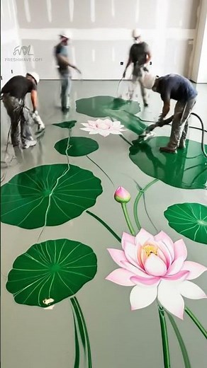 Zen Meditation Room with Epoxy Lotus Floor | Minimalist Wellness Interior Design”