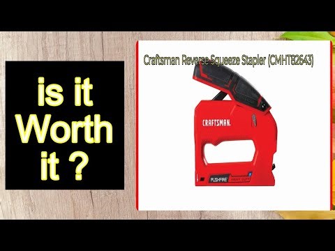 Craftsman Reverse Squeeze Stapler (CMHT82643) Features - Important Information