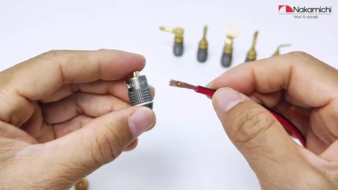 Nakamichi FanLock Excel Series 24k Gold Plated Banana Plugs 10 AWG - 18 AWG Gauge Size 4mm for Speakers Amplifier Hi-Fi Stereo Home Theatre Radio Audio Wire Cable Quick Connector, 8 Pcs (4-Pairs)