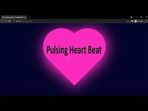 Pulsing Heart Beat --- CSS only || Heart Beat || how to create heart || CSS || HTML
