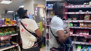 Shocking moment brazen thieves steal items from Waitrose store