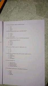 A keyword used to make a variable constant:a. finalb. newc. ... | Filo