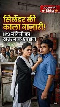 सिलेंडर की काला बाज़ारी… ग्राहक निकली IPS नंदिनी 🔥 #shorts #aishorts #ips #viral