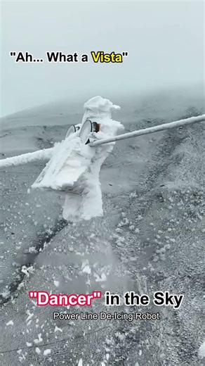 Dancer in the Sky ☁️Powerline De-Icing Robot⚡❄️#shorts