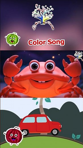Color Song for Kids | Red Crab 🦀 Blue Butterfly 🦋 Green Snake 🐍 | Learn Colors with Animals 🌈
