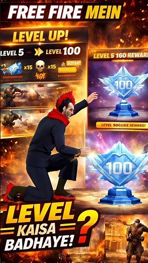 Free Fire Level 1 to 100 Fast Trick! 😱 | How to Level Up Fast in FF | Pro Tips..🫵🫵||#freefirelevelup