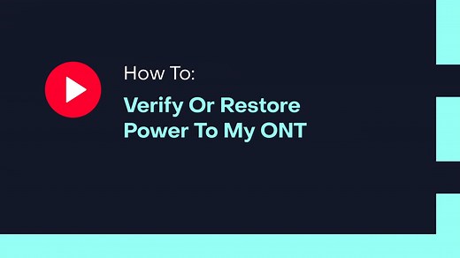 How To: Verify Or Restore Power To My ONT - Internet - Frontier Video Gallery