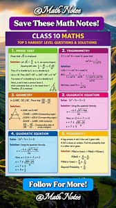 SAVE These Useful Math Notes | Math Notes