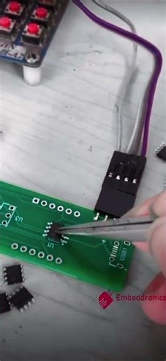 #Uploading #code #microcontroller #chip using #programmer #electronics #ai #foryou #fyp #pcbdesign