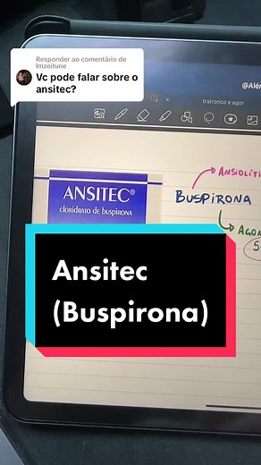 Respondendo a @lmzeitune o #ansitec é um #ansiolitico que atua em receptores de serotonina, melhorando os sintomas da #ansiedade e da #depressao #alemdafarmacologia #farmacologia #ansioliticos