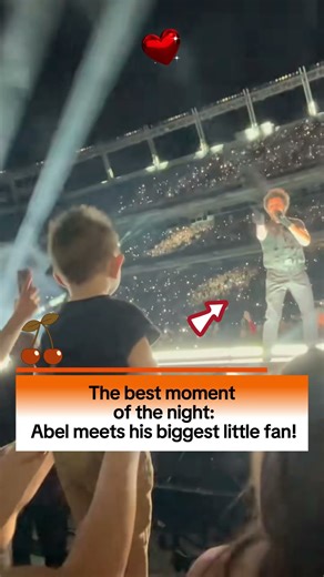 The best moment of the night: Abel meets his biggest little fan!🥹❤️#shorts #theweeknd