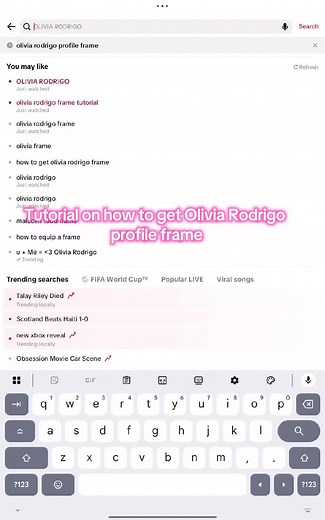 tutorial on how to get Olivia Rodrigo profile frame #tuturial #stupidsong #newsong #oliviarodrigo #newmusic