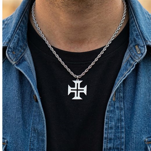 Order of Christ Pendant, Portuguese Templar Cross Necklace - Etsy