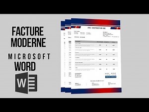 Facture Professionnelle moderne avec Ms Word Pas à pas et non saute saute