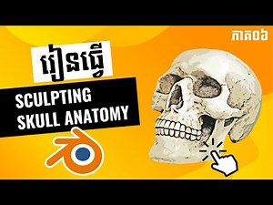 Sculpting Skull Anatomy - Blender Beginner Course | Speak Khmer