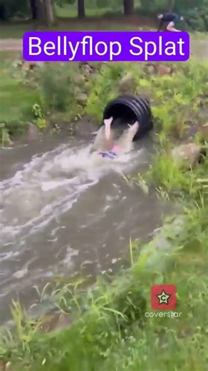 Bellyflop splat #redneckcomedy #adventure #waterslide #comedy #shorts #shortsfeed #Rzbyx14