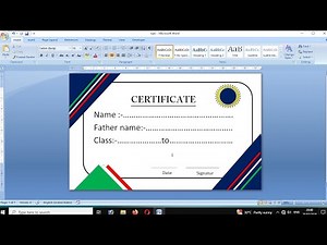 Ms word certificate banana sikhe #computer #MS word mein certificate Kaise banaen #studywithComputer