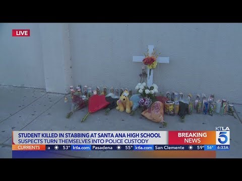 2 teenagers in custody after deadly Santa Ana High School stabbing