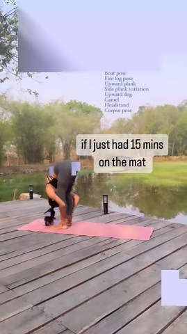 15 mins of yoga today. Try and start with a few moments of breathing. Make sure you end it in shavasana List of poses Standing stretch Forward fold Rag doll Downward dog walks Scorpion dog Side extended angle Seated twist Seated eagle Boat pose Fire log pose Upward plank Side plank variation Upward dog Camel Headstand Corpse pose Enjoy. Remember a few moments of practice is better than none at all :)💕 . . . #yogateacher #onlineclasses #yogaposes #morningyoga #yogaphotography #dailyyogapractice 