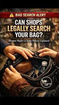 Can Shops LEGALLY Search Your Bag? 🛍️😳 | The Truth About Your Rights and the Law