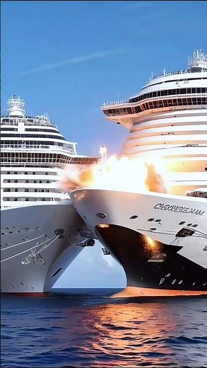 Cruise Ships Collide in Stunning Ocean Scene