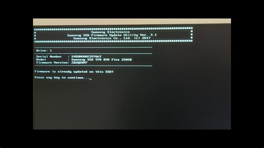 970 evo plus 更新固件