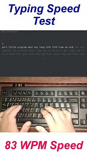 typing speed 83 WPM | how to increase typing speed, data entry #shorts #typing #onlinetyping