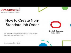 How to Create Non-Standard Job Order | Oracle EBS R12