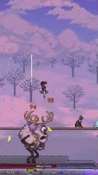 Terraria:fighting deerclops boss fight #terraria #bossfight