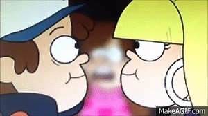 Gravity Falls - Dipper and Pacifica kiss on Make a GIF
