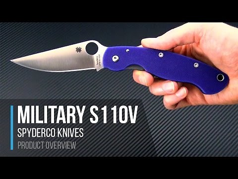 Spyderco Military CPM-S110V & Dark Blue G10 Overview