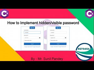 How to Implement hidden/visible password | Show/hide password | Toggle Password #biharideveloper