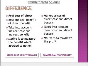 SOCIAL COST BENEFIT ANALYSIS PART 1 PROJECT MGMT