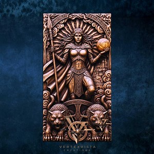 Mythic Goddess STL Relief | Female Warrior Deity CNC Model | Fantasy Wall Panel | 3D Wood Carving STL | Aspire & Carveco Ready - Etsy Canada