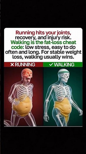 Running VS Walking |Whathappens inside your body#facts#gym