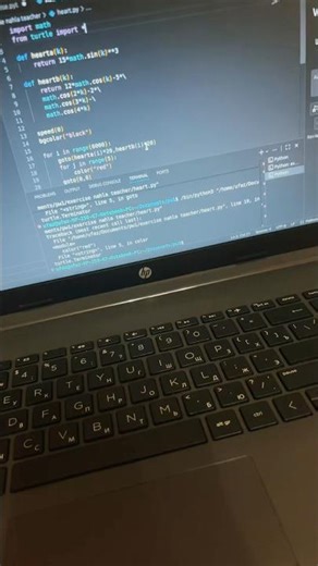 Heart coding #edit #fyp #2026 #keşfet #keşfetbeniöneçıkar #recommended python code visual studio