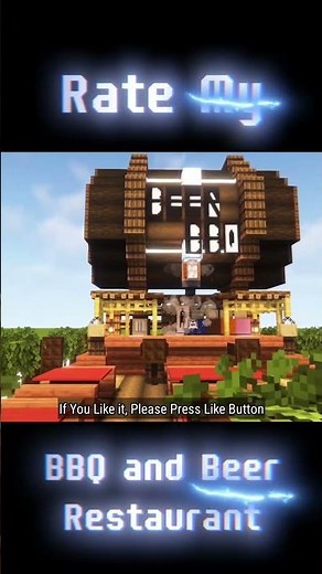 🍖 BBQ & Beer Restaurant Rate it from 1–10! #minecraft #minecraftshorts #minecraftbuild #restaurant