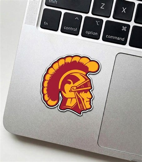 USC Trojans Mascot Logo Waterproof Vinyl Sticker, Car Decal, Laptop Tumbler, Perfect Gift for Family, Friends - Etsy