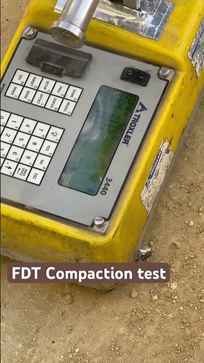 Nuclear gauge for Field density test (FDT)..Backfilling Soil compaction #civilengineering #trending