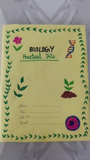 “Aesthetic Bio Practical File Cover 🌿🧬 | छात्रों के लिए perfect!”