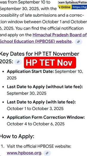 HP TET Registration #hptet #latesupdates #motivation