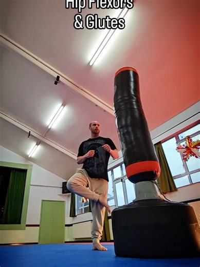 Hip flexors and glutes are hugely important muscles to develop if you want to have top level kicks. This is a great way to work them - it will also help you develop a much better hip twist and balance. I think I'll call this the
