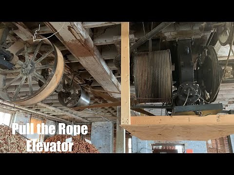 How an Old Style Pull the Rope Elevator Works