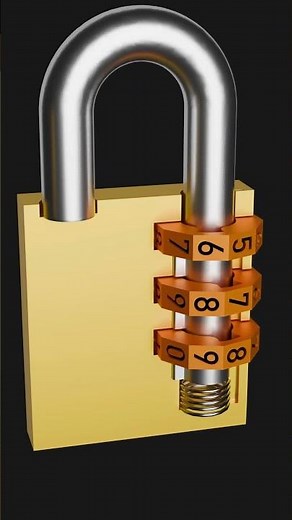 Combination padlock lock & unlock mechanism