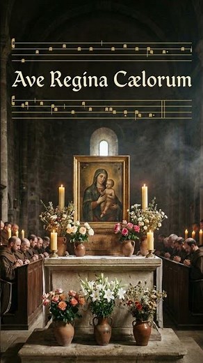 Ave Regina Caelorum 🕯️ Gregorian Chant #Catholic #Marian #Monastery #catholicmusic #latinprayer