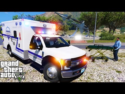 GTA 5 Paramedic Mod Zancudo Area Ambulance Responding To An Airplane Crash