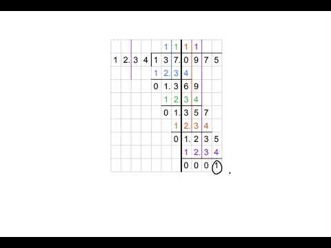 División larga decimales, ejemplo 1