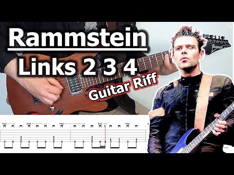 Rammstein - Links 2 3 4 Guitar Riff (with Tabs)