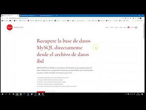 Recuperar y restaurar Base de datos MySql 8 desde archivos individuales ibd. Ejemplo con Dbrecover
